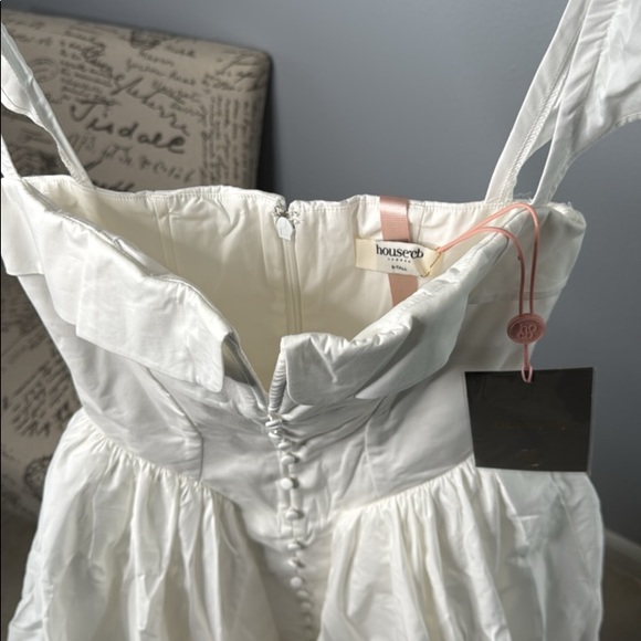 House of Cb ‘Florence’ White Cotton Corset Mini Dress NWT - Picture 11 of 12